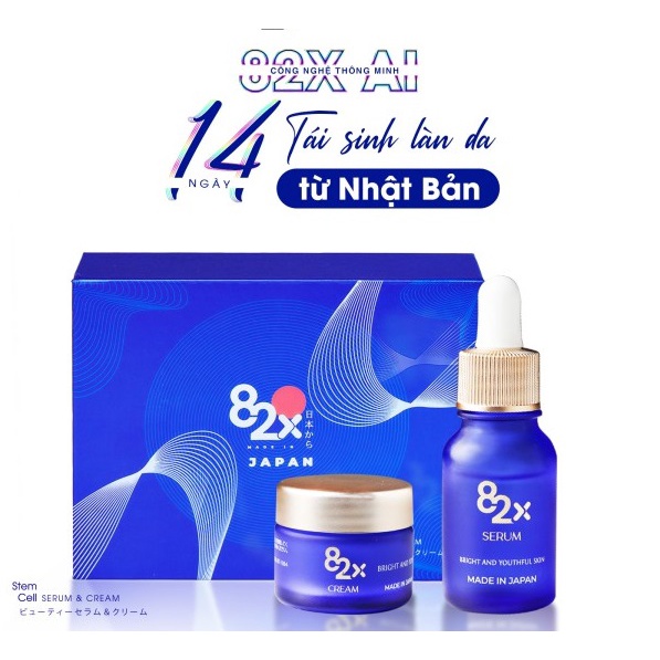 82X Combo AI STEM CELL SERUM & CREAM dưỡng ẩm , trắng da níu kéo thanh xuân từ Nhật Bản.