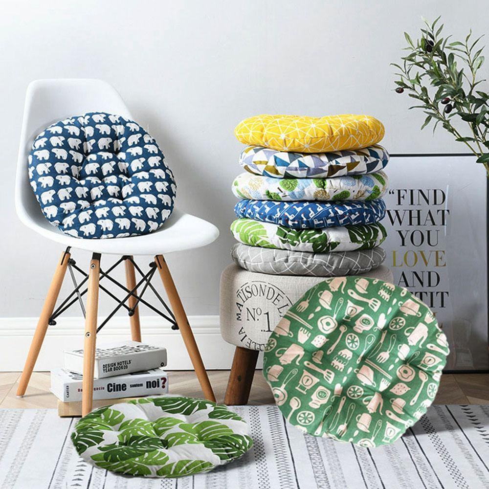 Gối Đệm Ghế Ngồi Hình Tròn In Họa Tiết Trang Trí Nhà Cửa