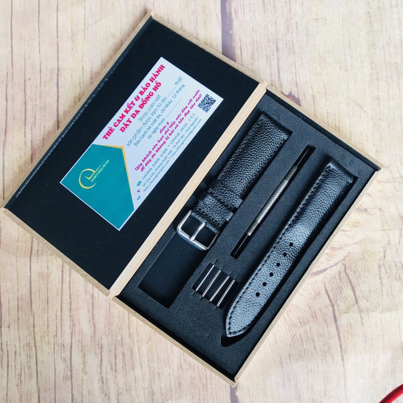 Dây da đồng hồ nam cao cấp ♥️FULL HỘP & PHỤ KIỆN NHƯ HÌNH♥️ da bò nhập khẩu bảo hành 1 năm