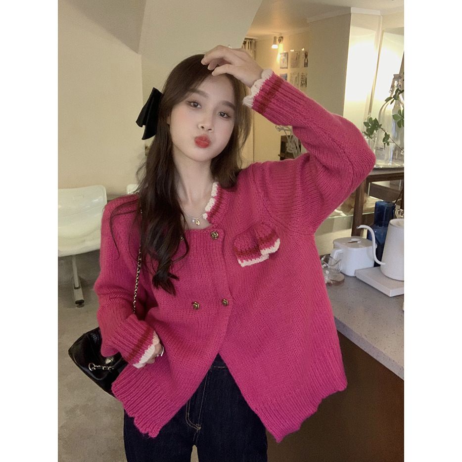 Áo Khoác Len Dài Tay Thiết Kế Mới Thời Trang Mùa Thu Dành Cho Nữ