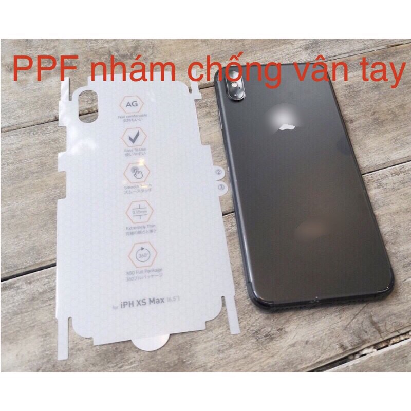 Ppf nhám chống vân tay cho iphone đủ dòng từ ip 6 đến 12pomax