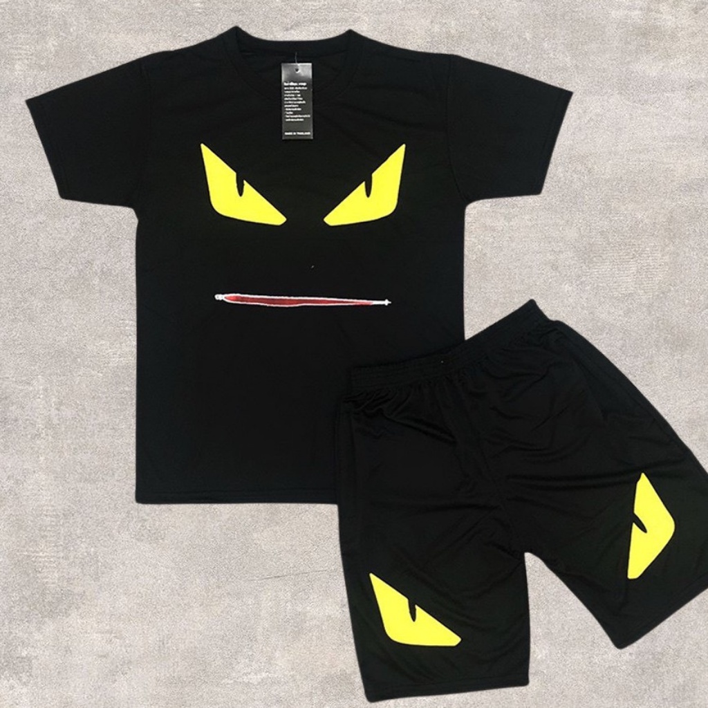 Bộ quần áo thể thao nam phong cách chất liệu co giãn giá ưu đãi bộ măt vàng