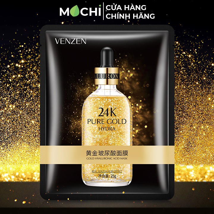Mặt Nạ Vàng 24k Gold Venzen Trẻ Hóa Da, Giảm Nếp Nhăn, Trắng Da, Thải Độc Dưỡng Ẩm Nội Địa Trung Chính Hãng - MOCHI SHOP | BigBuy360 - bigbuy360.vn