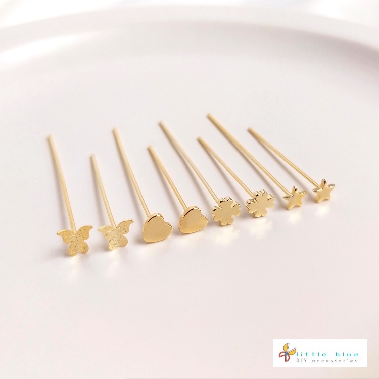 Kim Chữ T Mạ Vàng 14K Nhiều Màu Sắc