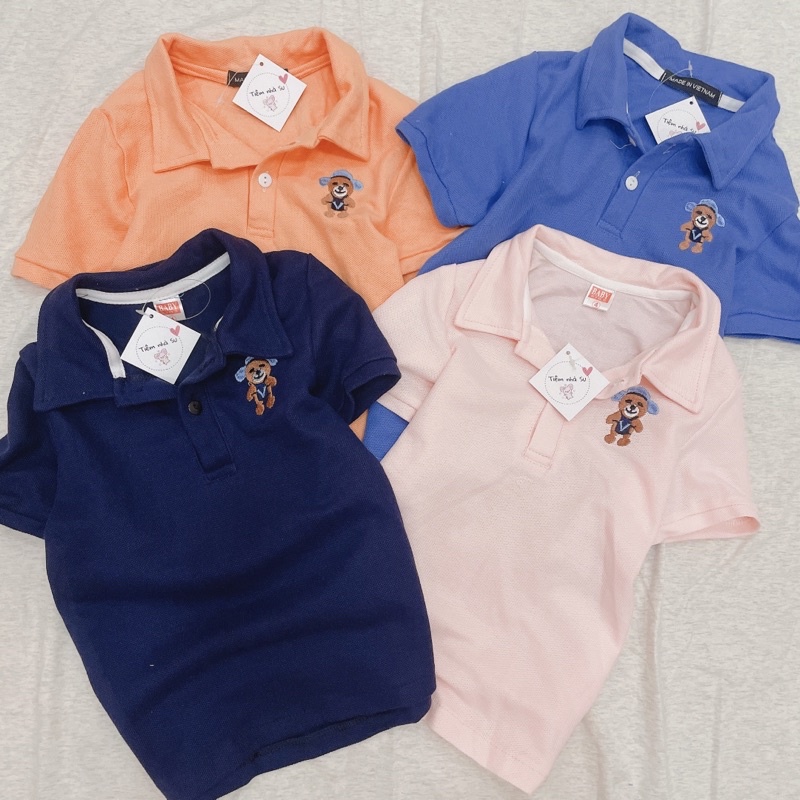 Áo thun Polo cổ bẻ  cho bé trai bé gái (14-23kg) - TIỆM NHÀ SU
