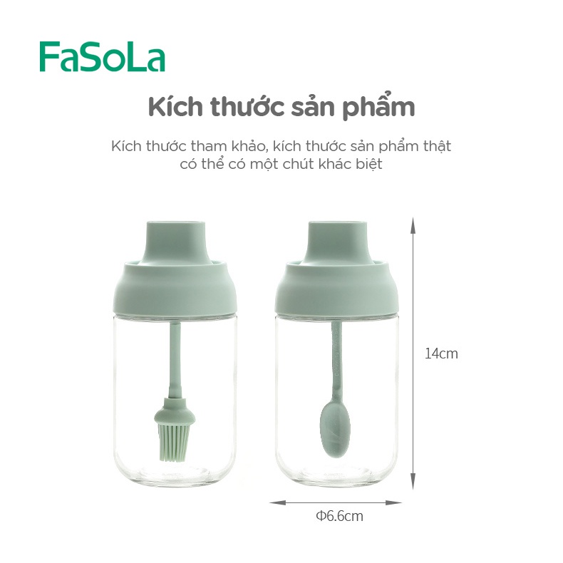 Lọ đựng gia vị kiểu Nhật (Kèm thìa hoặc cọ quét dầu) FASOLA FSLRY-374