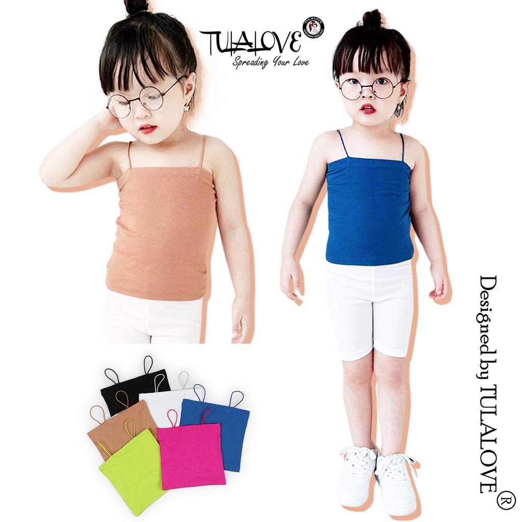 Áo Hai Dây Bé Gái Form Ống Ôm Body Cực Yêu, Áo Bé Gái Tulalove