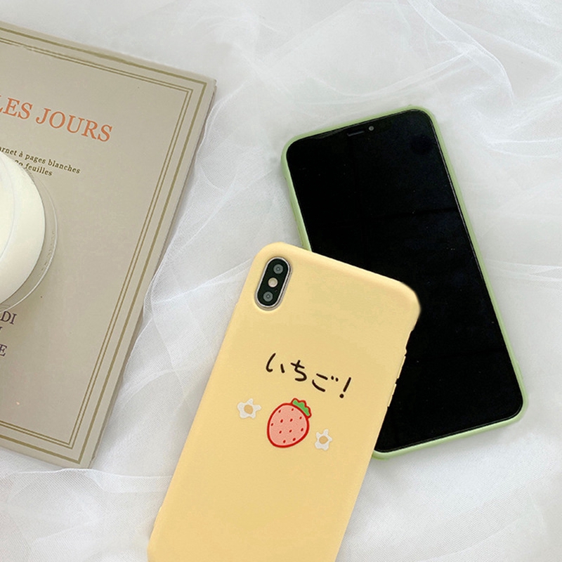 Ốp điện thoại họa tiết bơ và dâu tây cho iPhone11/11Pro 11Pro Max X XR XS XS MAX 78 Plus SE | BigBuy360 - bigbuy360.vn