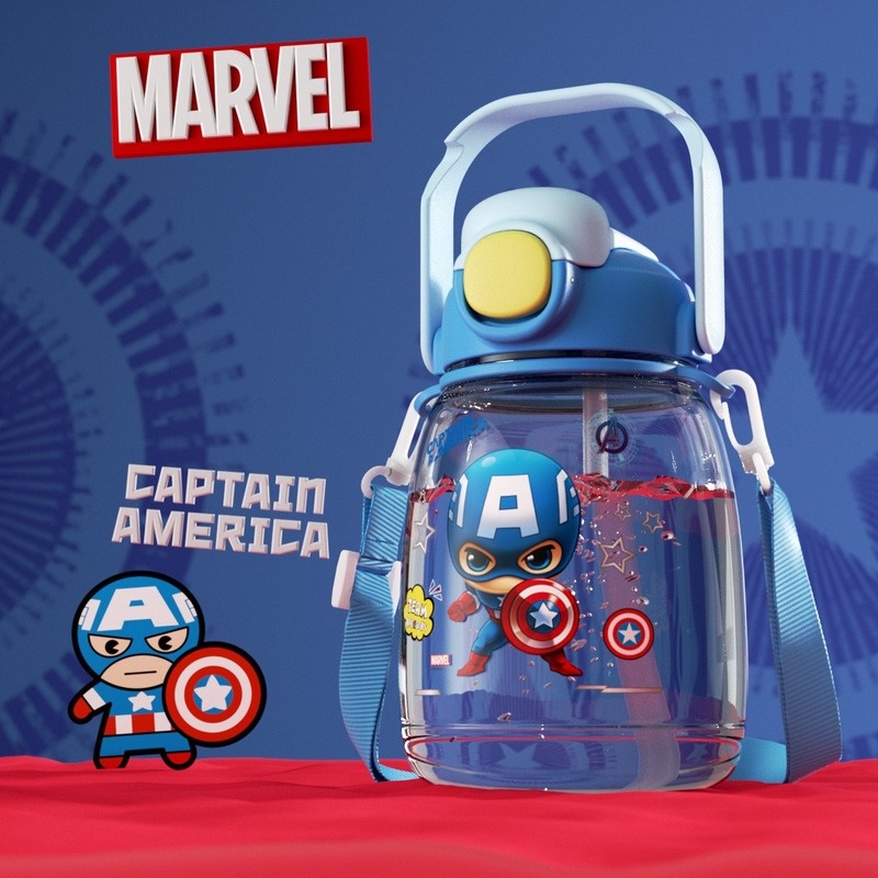 DISNEY Bình Nước Thể Thao Cỡ Lớn 1300ml In Họa Tiết Marvel Thời Trang Mùa Hè Cho Học Sinh