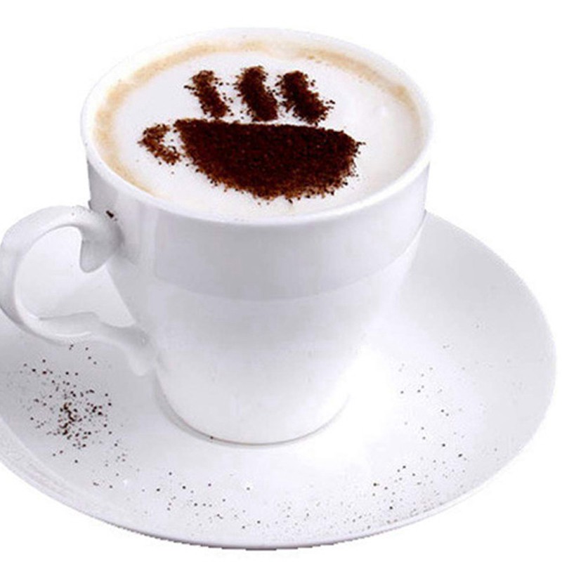 32Pcs/Set Coffee Stencils Drawing Die Tools Model for Coffeeware