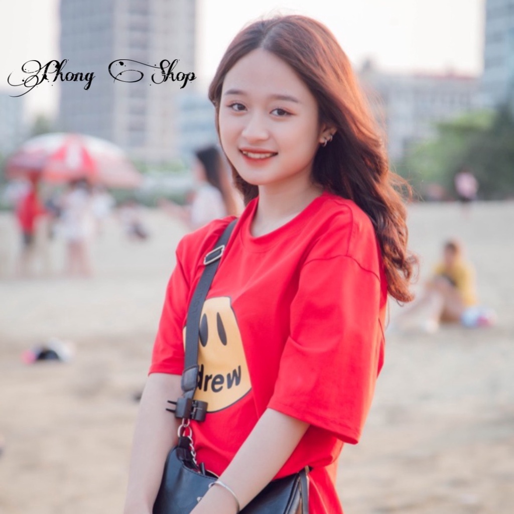 Áo thun unisex tay lỡ nam nữ, Drew House mặt cười Form rộng, chất Cotton, thời trang cá tính phong cách Hàn Quốc | BigBuy360 - bigbuy360.vn