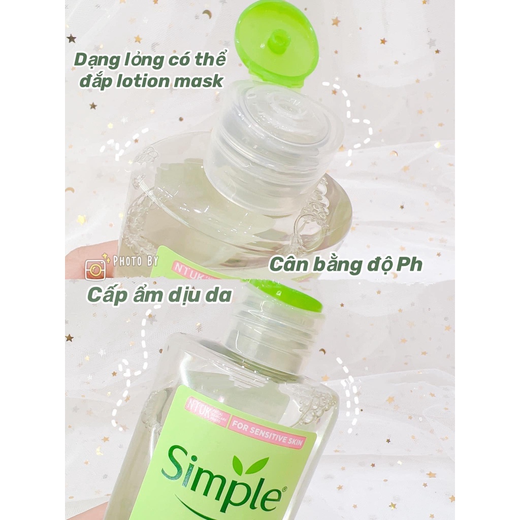 [Mẫu 2020] Nước Hoa Hồng Simple Kind To Skin Soothing Facial Toner - 200ml