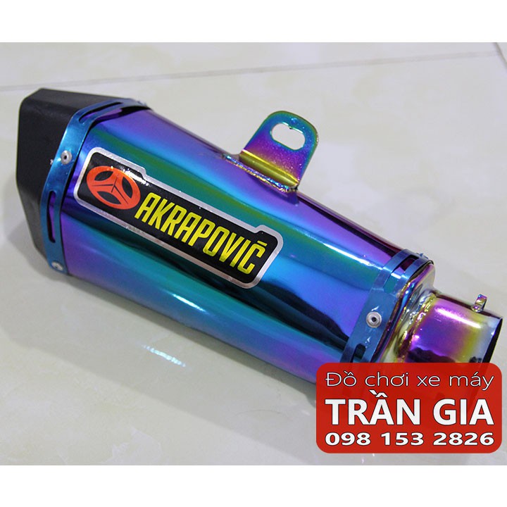 Bộ pô Akrapovic titan full cổ pô độ Exciter, Raider, Winner - bô aka