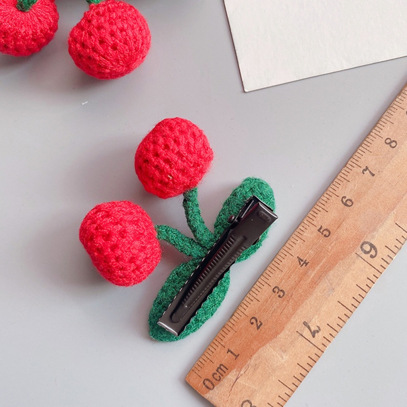 Bộ Kẹp Tóc Và Dây Buộc Tóc Hình Quả Cherry Dùng Hóa Trang / Chụp Ảnh