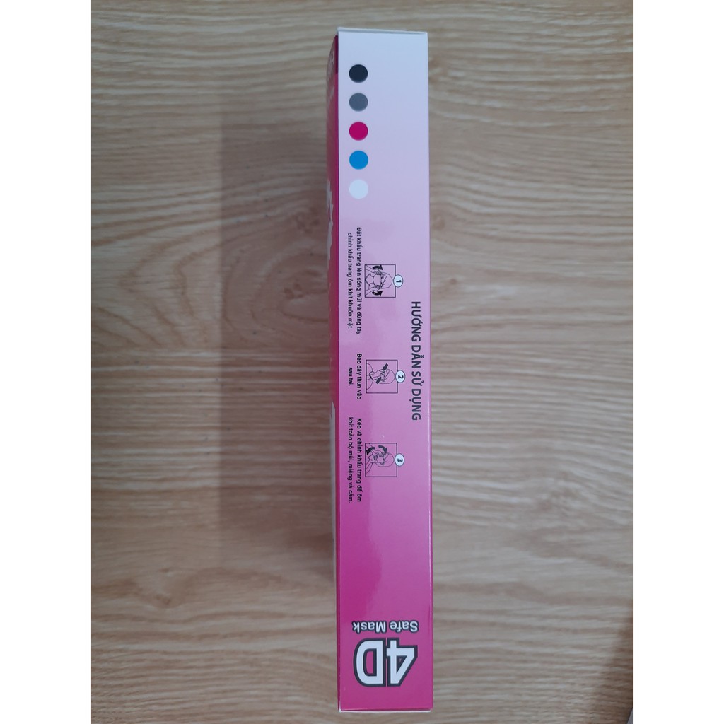1 HỘP KHẨU TRANG 4D HELLO MASK MÀU HỒNG