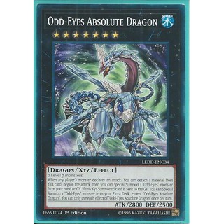 Lá bài thẻ bài Yugioh LEDD -ENC34 Odd-Eyes Absolute Dragon