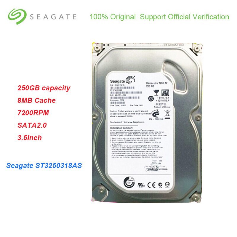 HDD 250GB SEAGATE PC SATA - BẢO HÀNH 24 THÁNG 1 ĐỔI 1