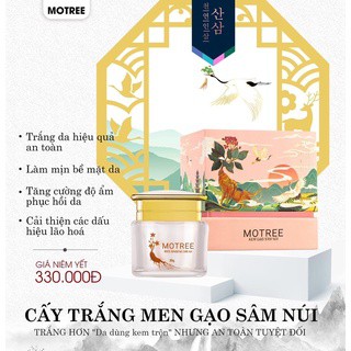 [Chính hãng Motree] Kem dưỡng da ban đêm - Cấy trắng Men Gaọ + Sâm Núi | BigBuy360 - bigbuy360.vn