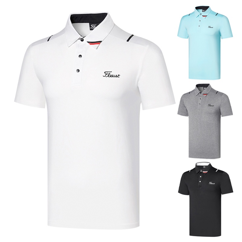 Áo Thun Polo Ngắn Tay Thoáng Khí Mau Khô Dùng Khi Chơi golf Thể Thao Ngoài Trời Cho Nam