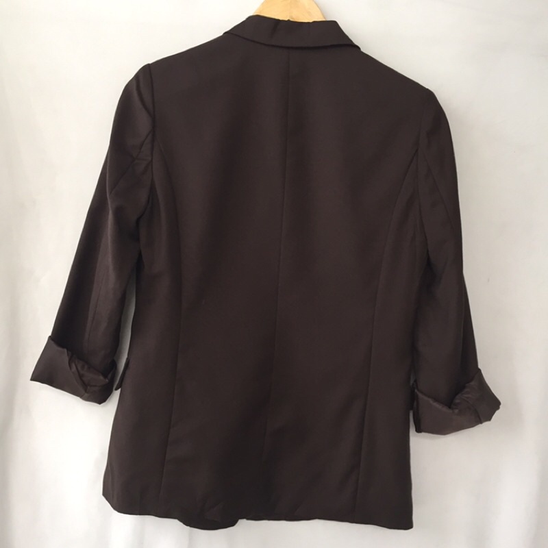 Áo blazer màu nâu Nhật mới len ken