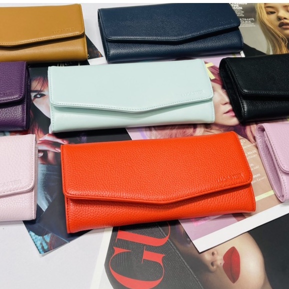 Ví dài nữ ,ví nữ cầm tay da thật nhập khẩu thời trang Lucaster store fubox phù hợp làm quà  bảo trì trọn đời