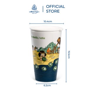 Ly sứ dưỡng sinh Minh Long 480ml - Kiểu 1 - Mai An Tiêm