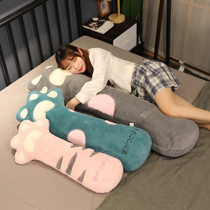 Đồ chơi nhồi bông chân mèo ngọt ngào Kích thước lớn Mềm mèo sang trọng Gối búp bê gối 5 màu sang trọng