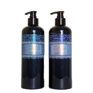 Cặp dầu gội hischer argan collagen 500ml