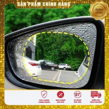 FREE SHIP - Miếng film chống nước dán gương chiếu hậu hình ô van, tấm nano dán chống sương mù gương chiếu hậu ô tô