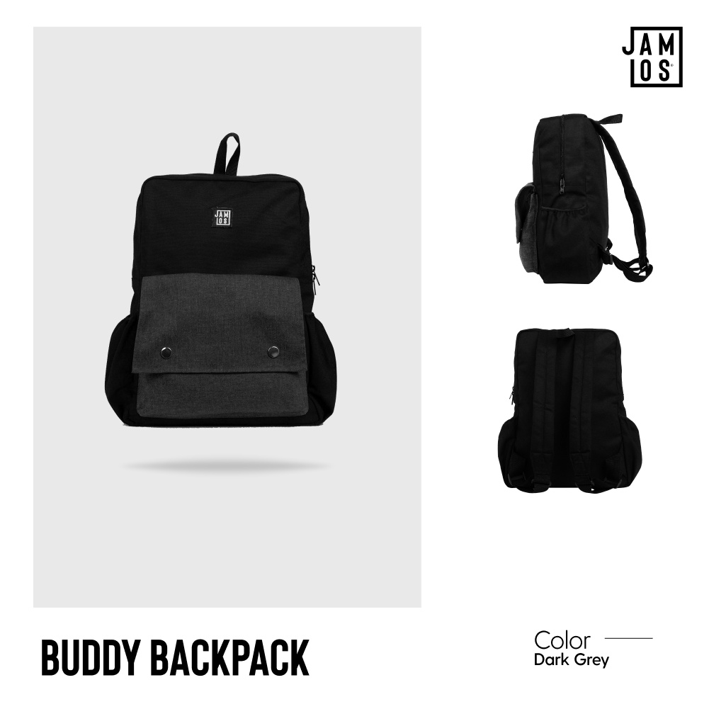 Jamlos Buddy Backpack - Balo thời trang vải canvas nhiều ngăn đi học đi làm vừa laptop15inch