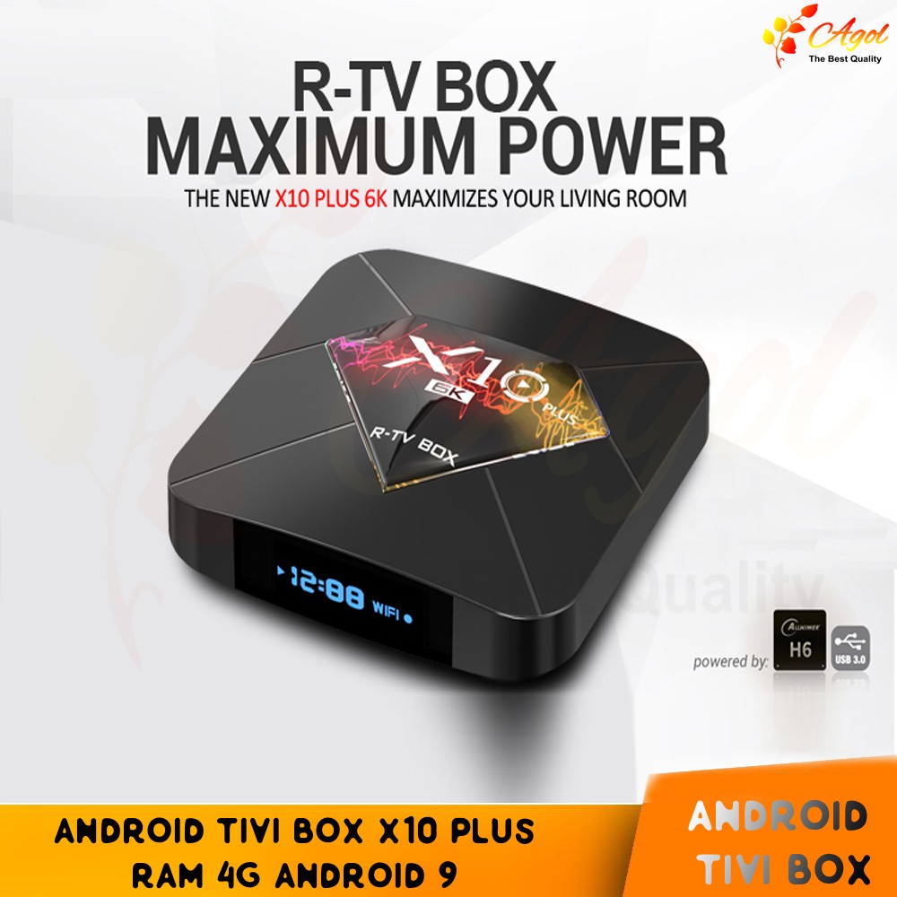 Android tivi R-TV X10 Plus 4GB RAM 32GB ROM android 9.0 cài sẵn ứng dụng giải trí miễn phí vĩnh viễn