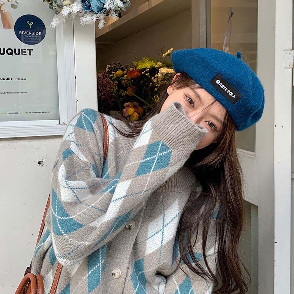 Mũ Beret Màu Sắc Nhã Nhặn Thoáng Khí Dành Cho Nữ