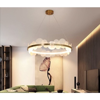 Đèn thả led trang trí phòng khách, đèn đường kính 60cm ánh sáng 3 chế độ
