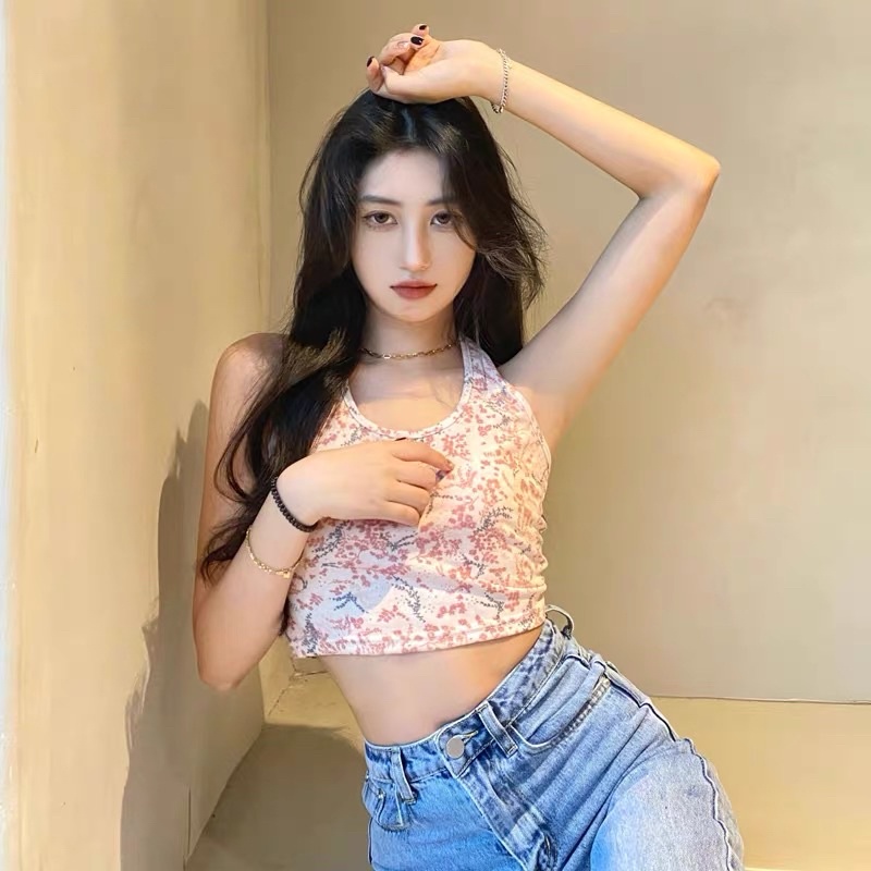 [SẴN] Áo Yếm Hoạ Tiết Vintage