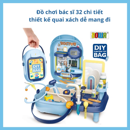 Đồ Chơi Nhựa Cho Trẻ Từ 3 Tuổi Nhập Vai Bác Sỹ Kỹ Sư Đầu Bếp - Hiệu Bowa