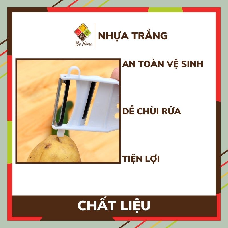 Dụng Cụ Nạo Rau Củ Đa Năng Bằng Nhựa 2 đầu BEHOME Nạo Gọt Củ Quả 2in1, Dụng Cụ Bào Lúa Mạch Tiện Ích