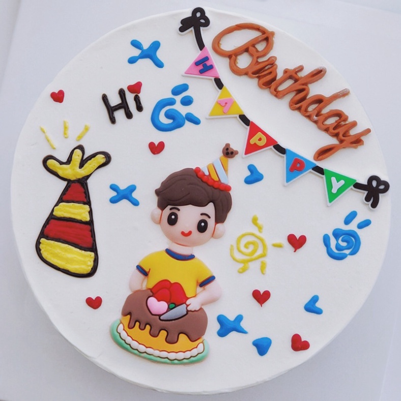 thẻ cắm trang trí bánh kem [FREESHIP❤️] que cắm nhựa dẻo bé chúc mừng sinh nhật