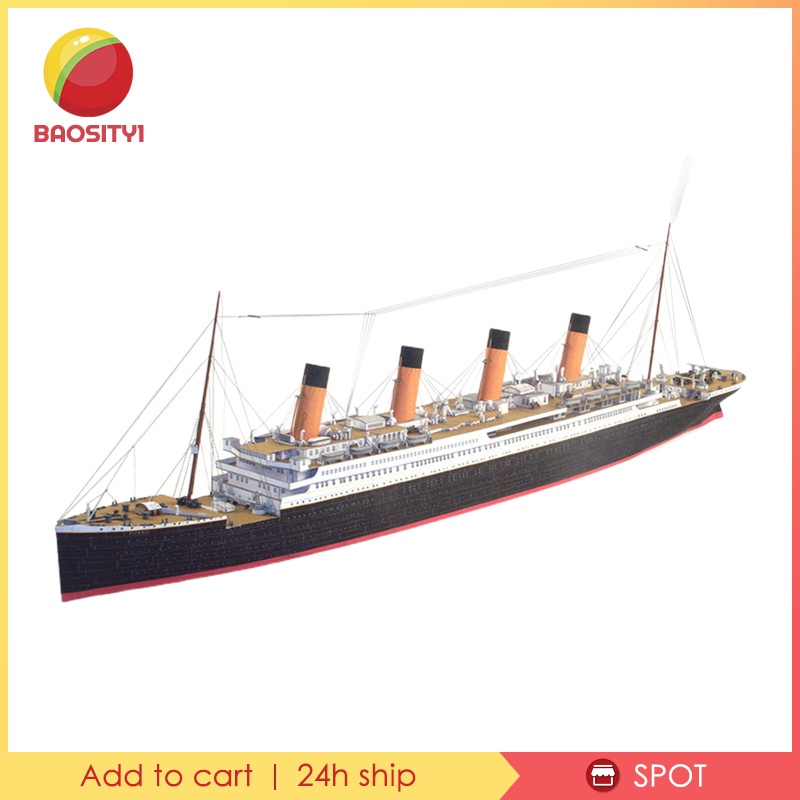Mô Hình Tàu Titanic 3D Bằng Giấy Tỉ Lệ 1 / 400 Trang Trí Bàn Làm Việc DIY