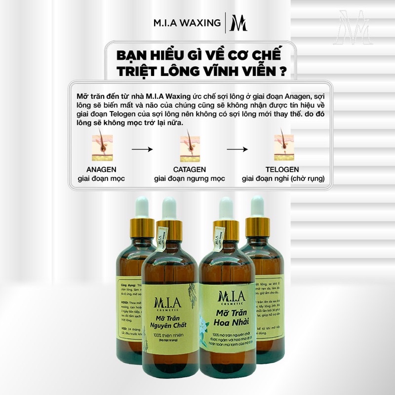 Mỡ Trăn Hỗ Trợ Triệt Lông, Mờ Rạn dùng sau waxing