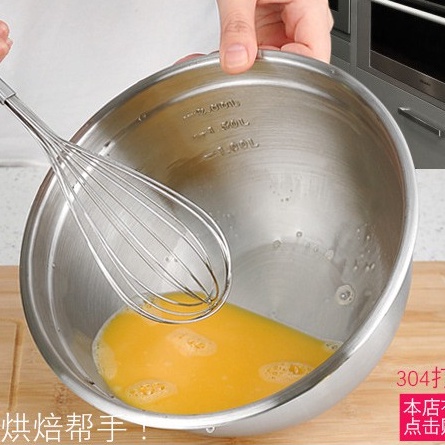 Thau inox 304 có chia vạch lòng sâu chuyên đánh trứng nhào bột làm bánh trộn salad đựng thực phẩm đa năng đủ kích thước