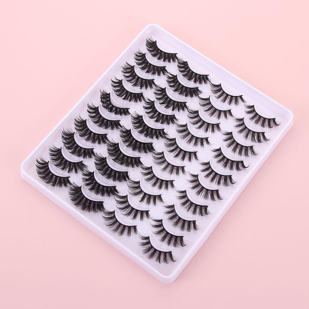Set 20 Cặp Lông Mi Giả Dài Và Dày Tự Làm Đẹp Mắt