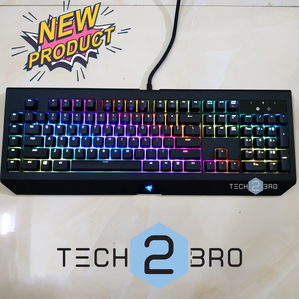 CHÍNH HÃNG - Bàn phím cơ thật chuyên game Razer Blackwidow Chroma v2 Yellow sw có led RGB cho laptop ,máy để bàn và pc