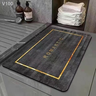 ✲❀Đệm bùn Diatom thấm khô nhanh Tấm lót nhà vệ sinh cửa sàn thảm chống trượt phòng tắm