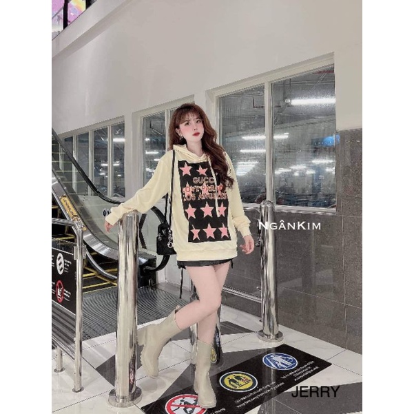 Áo hoodie sao chữ hàng QCL1