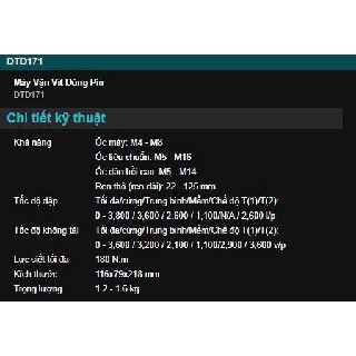 Máy bắt vít makita DTD171 ( hàng chính hãng - phiên bản màu đen )