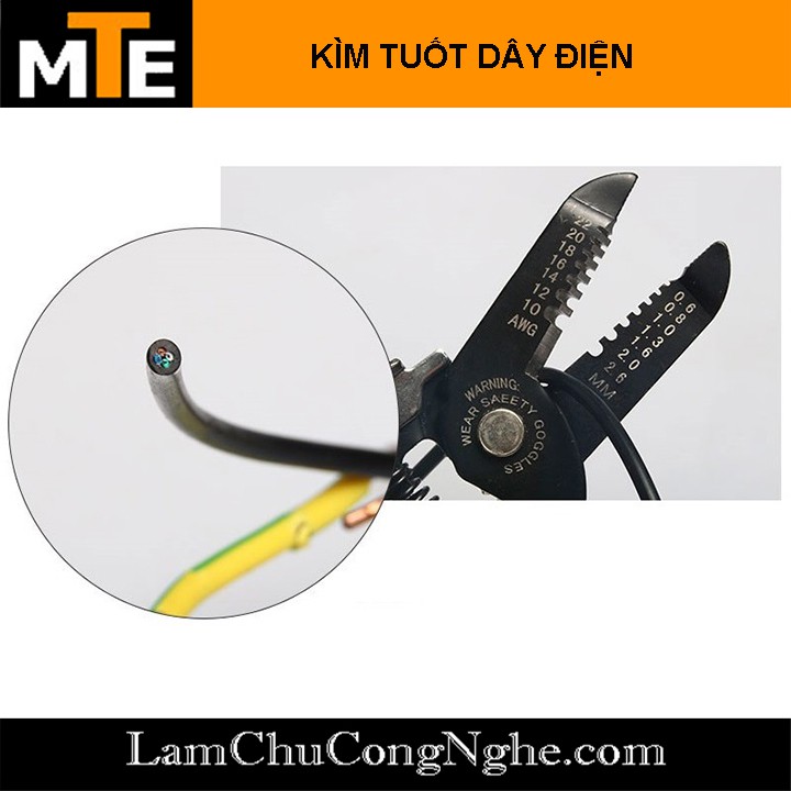 Kìm cắt - tuốt dây điện chuyên dụng HULI 7021