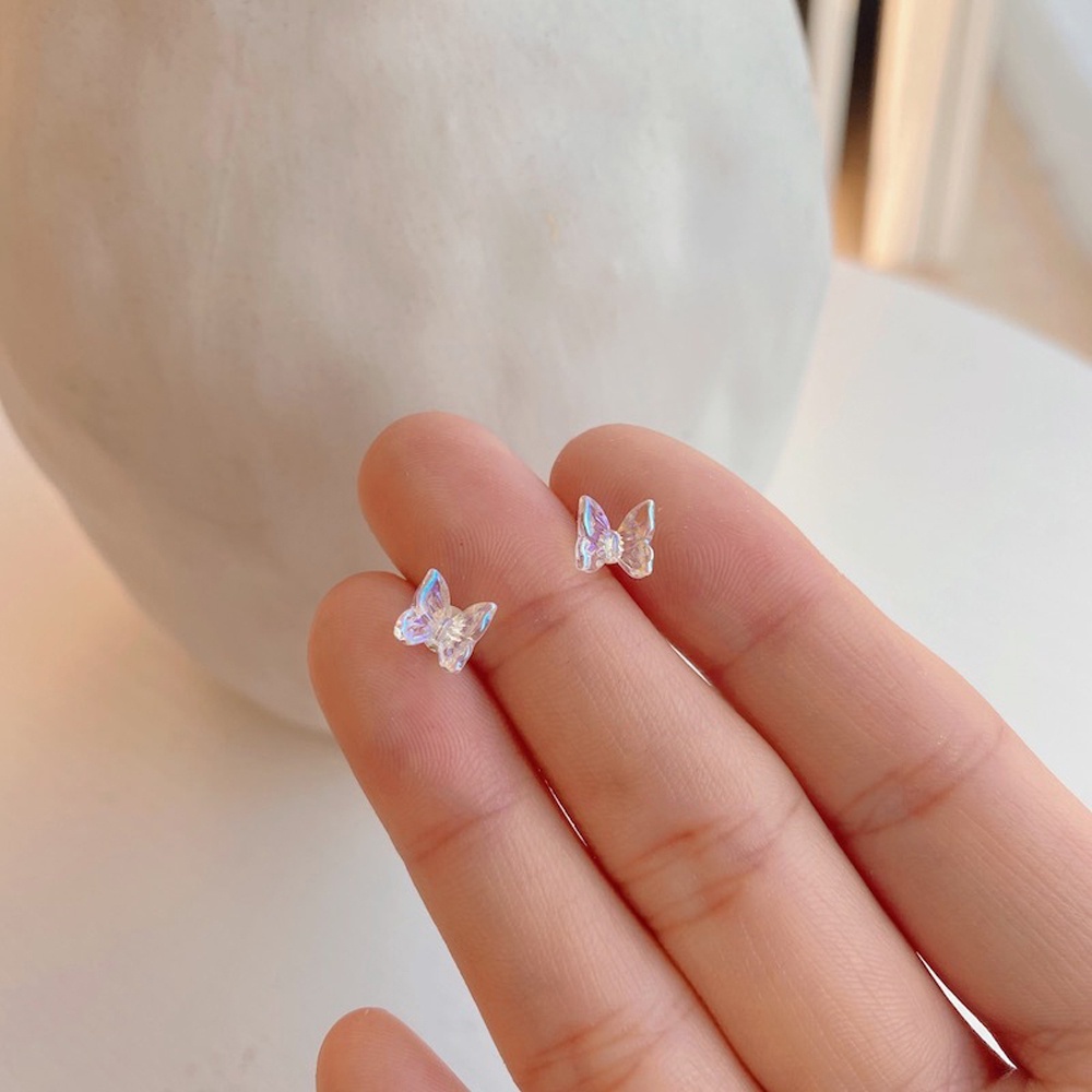 Khuyên Tai Mặt Hình Bướm Acrylic Trong Suốt Thời Trang Cá Tính Cho Nữ