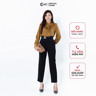 Quần ống côn đai lệch CChat Clothes