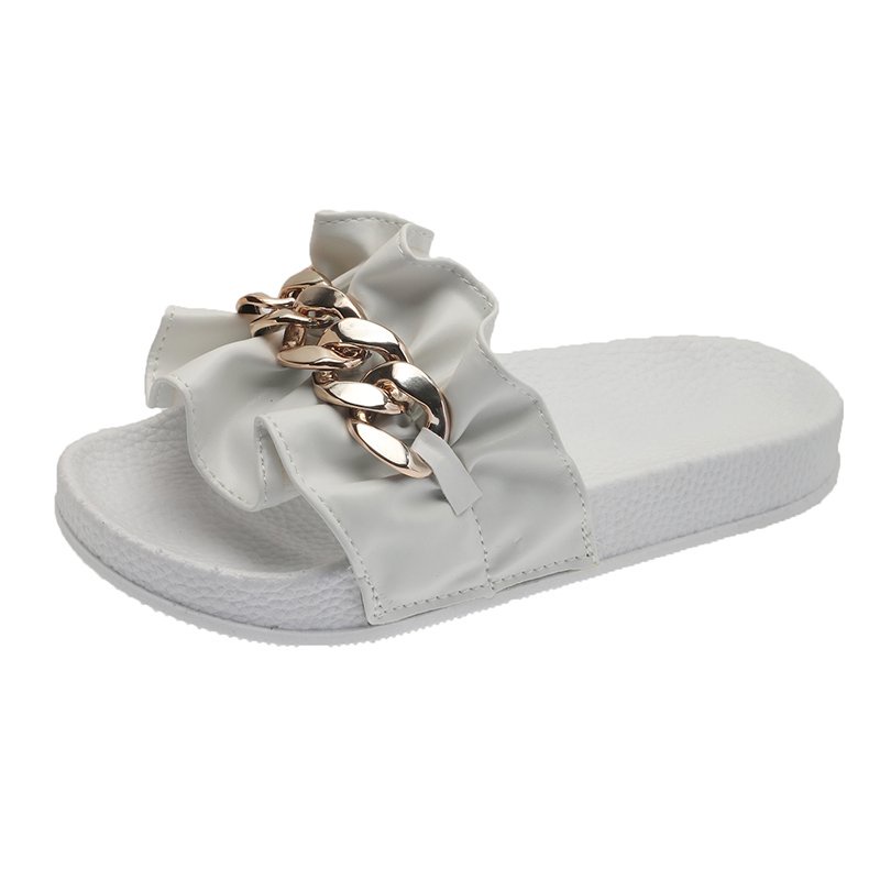 SALE —-Dép lê đế xốp quai nhún bèo đính cườm BIG SIZE 35-42