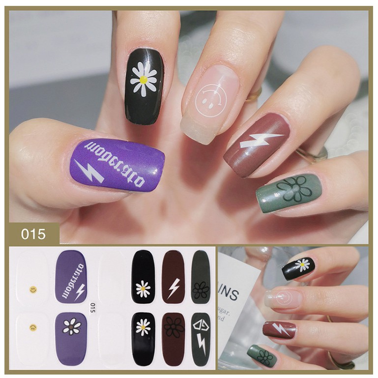 Nail sticker dán móng tay 3D chống nước siêu cute, thời trang chất lượng cao